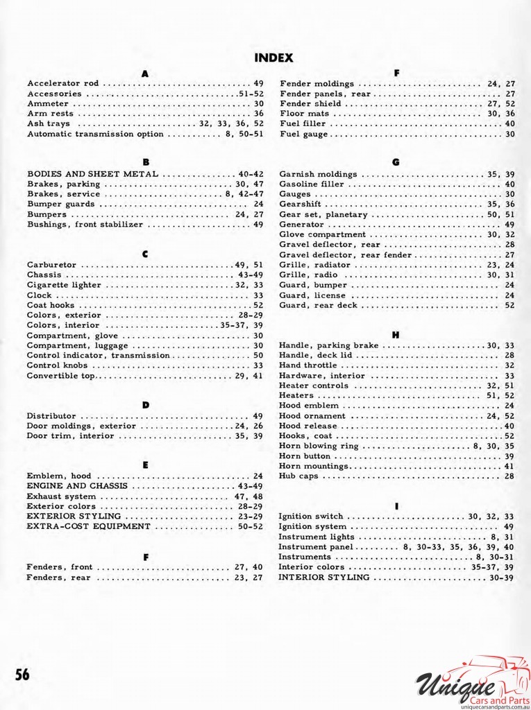 1951 Chevrolet Engineering Features Booklet Page 36